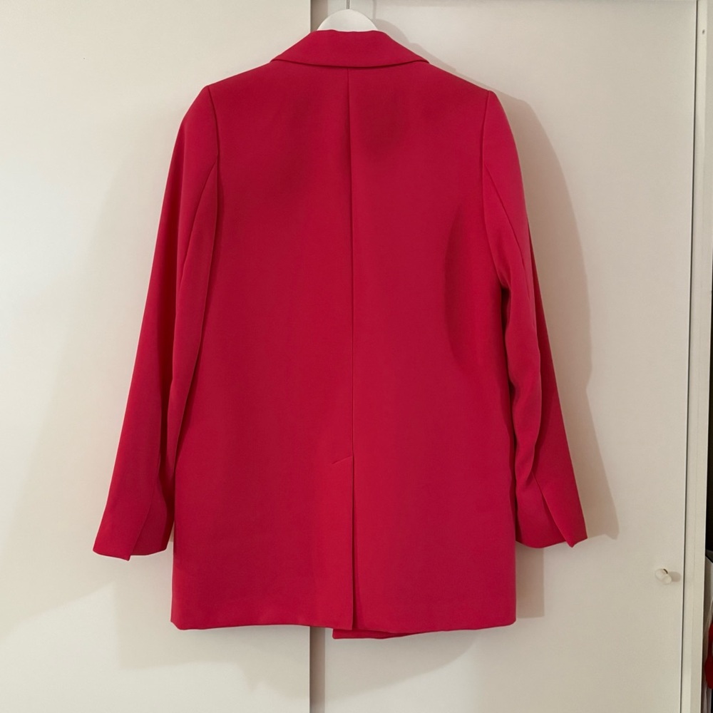 Zara Women's Vibrant Pink Suit Jacket - Picture 3 of 10